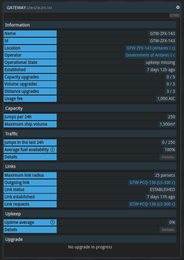 Gateway Command GTW - specific gateway